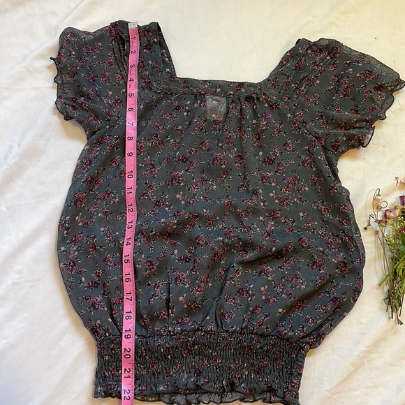 Retro Gray Petit Floral with Blouse size S - Picture 5 of 6